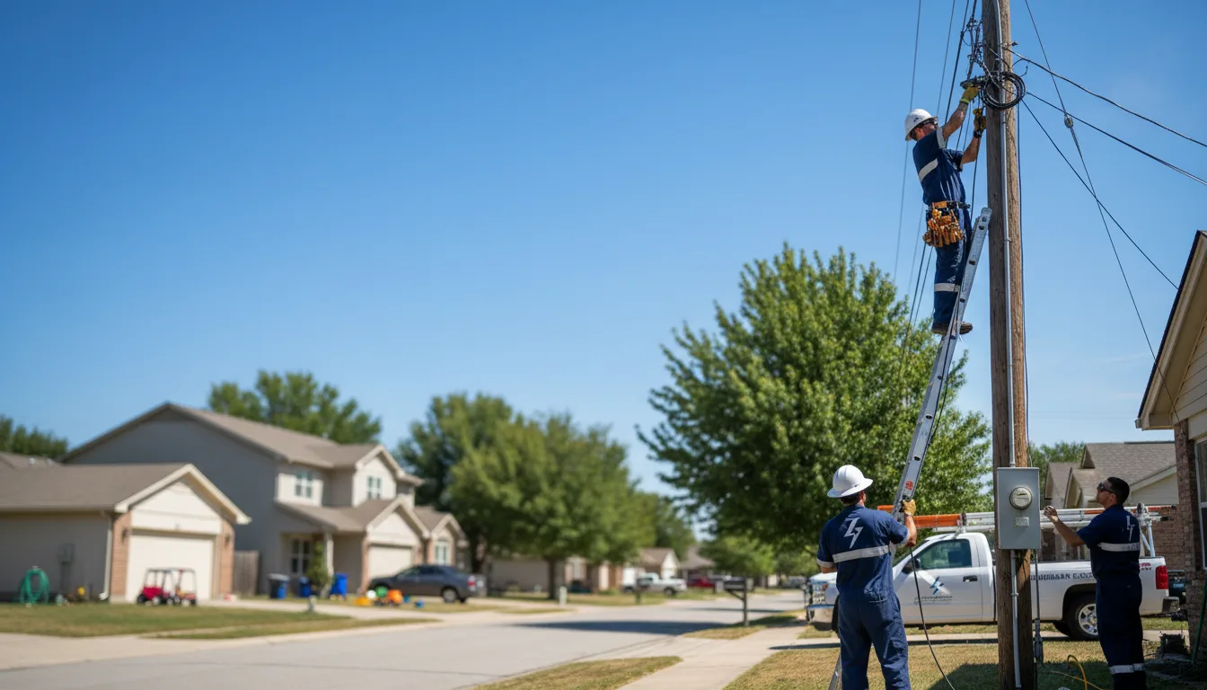 Residential electrician providing installation services in Iowa Park, TX